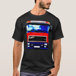 Classic 1990s ERF E lorry high contrast red T-Shirt