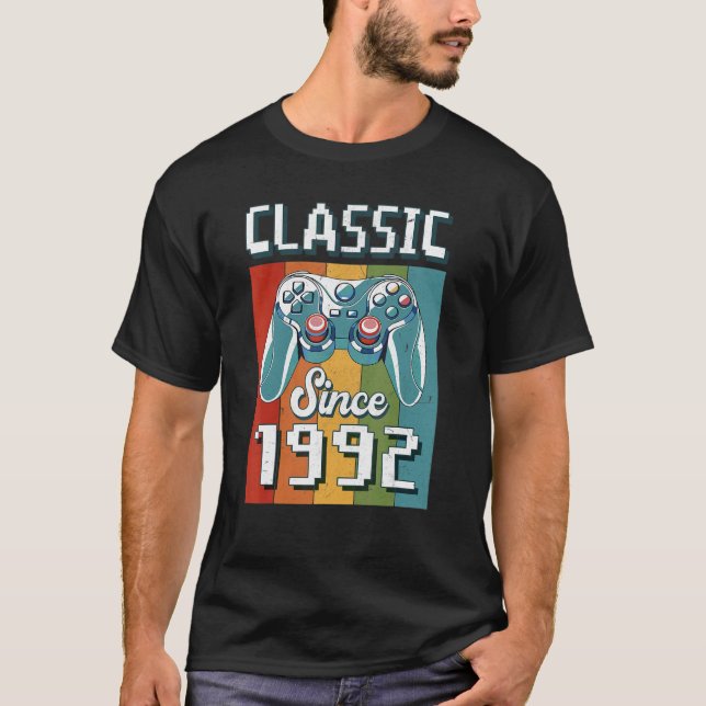 Classic 1992 30th Birthday Video Game Controller G T-Shirt (Front)