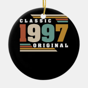 Classic 1997 Original 25th Birthday 25 Year Old Ceramic Ornament