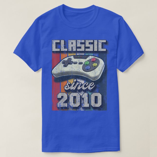 Classic 2010 12th Birthday Retro Video Game Contro T-Shirt (Design Front)