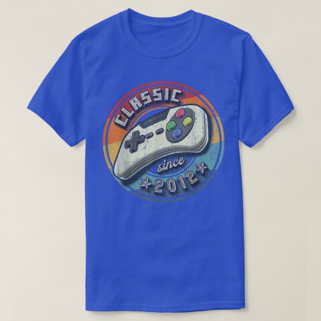 Classic 2012 10th Birthday Retro Video Game Contro T-Shirt (Design Front)