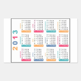 Classic  2013 Calendar Sticker