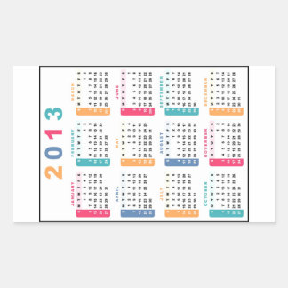 Classic 2013 Calendar Sticker