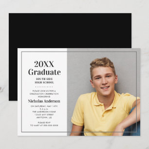 Classic 2025 Graduate Photo Graduation Invitation
