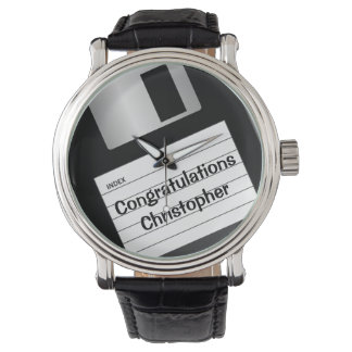Classic 3.5" Floppy Disc Personalized Men's Watch