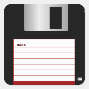 Classic 3.5" Floppy Disk Sticker (Red)