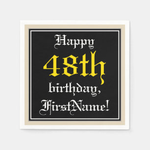 Classic 48th Birthday Paper Napkins