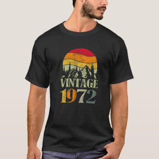 Classic 50Th Birthday T Vintage Retro 1972 Birthda T-Shirt