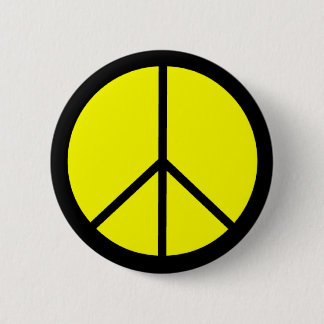 Classic 60s Groovy Peace Symbol 2 Inch Round Button