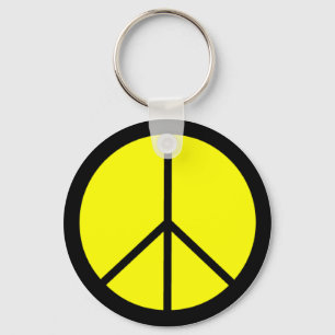 Classic 60s Groovy Peace Symbol Keychain