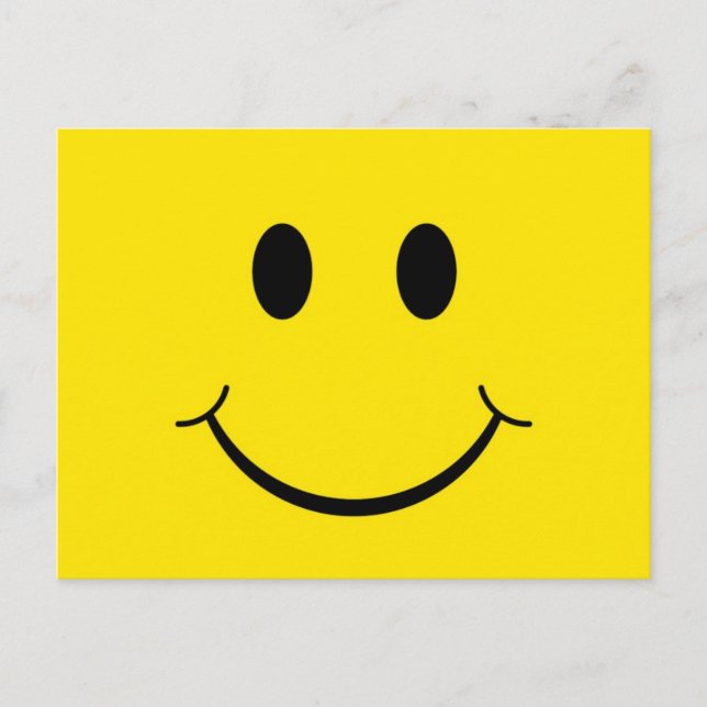Classic 70's Yellow Happy Face Postcard (Front)