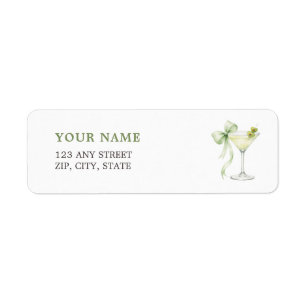 Classic A Tini One Baby Shower Return Address