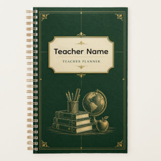 Classic Academic Teacher Planner | Elegant Forest
