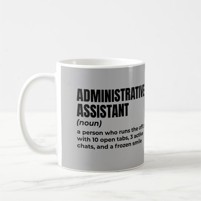 Classic Administrative Assistant Definition Coffee Mug (Left)