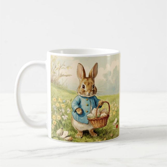 Classic Adorable Easter Bunny Mug (Left)