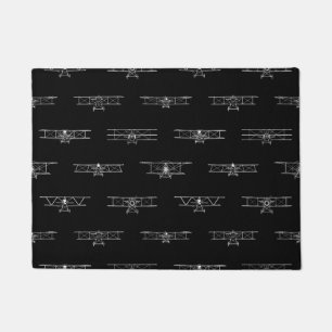 Classic Airplanes Pattern Vintage Plane Art Custom Doormat