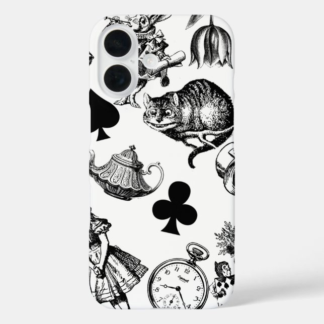 Classic Alice adventures in wonderland characters Case-Mate iPhone Case (Back)