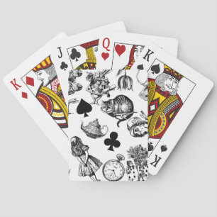 Classic Alice adventures in wonderland characters Playing Cards