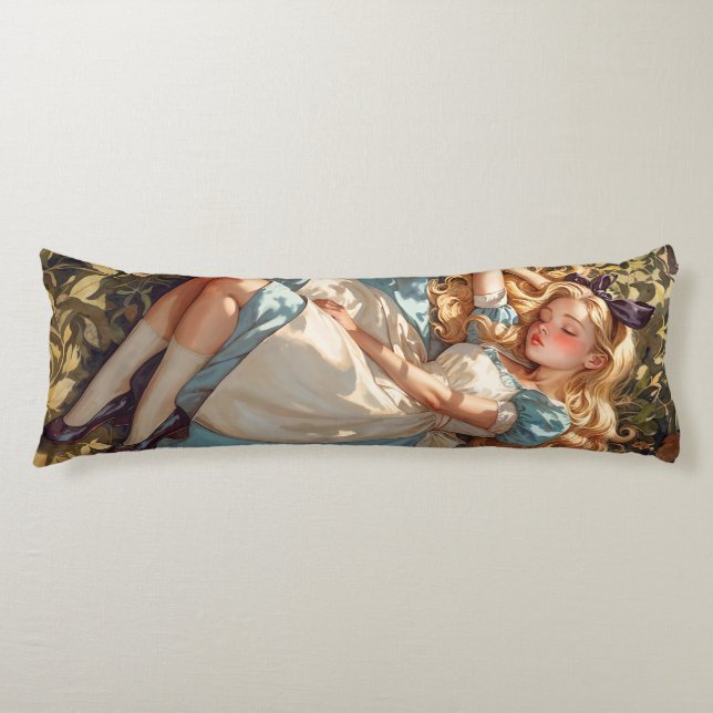 Classic Alice dreaming of Wonderland Body Pillow (Front)