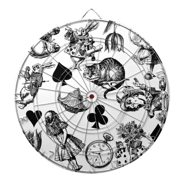  Classic Alice in Wonderland Characters: Original  Dartboard (Front)