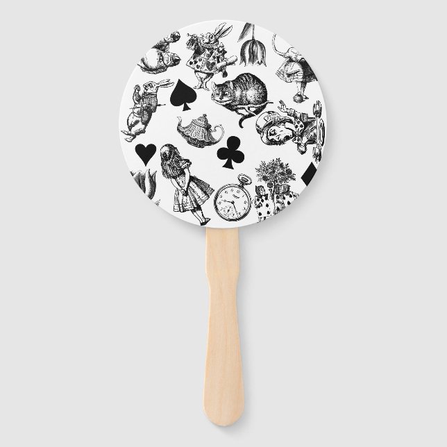  Classic Alice in Wonderland Characters: Original  Hand Fan (Front)