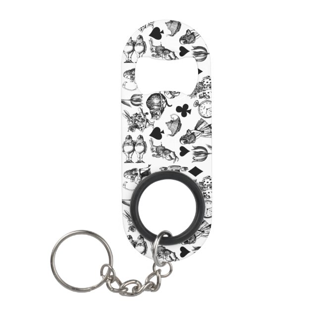  Classic Alice in Wonderland Characters: Original  Keychain Bottle Opener (Front)
