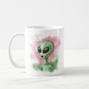 Classic Alien Illustration Coffee Mug