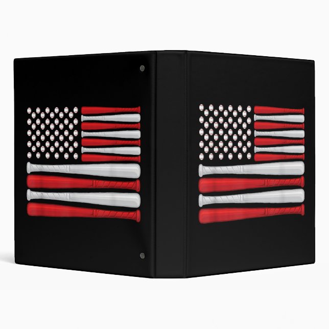 Classic American Baseball Flag - Vintage Baseball  Binder (Background)