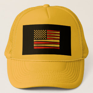 Classic American Baseball Flag - Vintage Baseball Trucker Hat