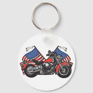 Classic American Biker Keychain