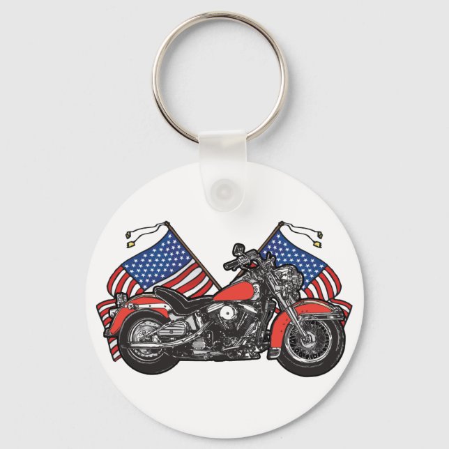 Classic American Biker Keychain (Front)