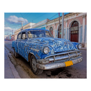 Classic American car in Cienfuegos poster