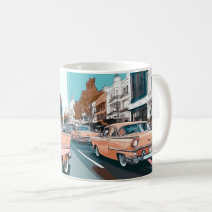 Classic American Cars Wall Art Print, Vintage cars Coffee Mug