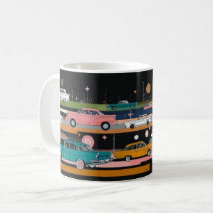 Classic American Cars Wall Art Print, Vintage cars Coffee Mug