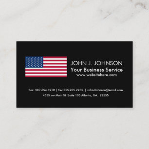 Classic American Flag Business Card
