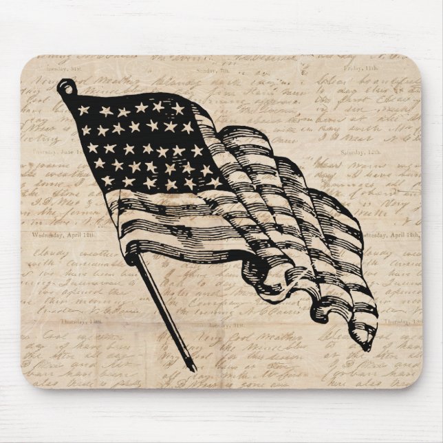 Classic American Flag Mouse Pad (Front)