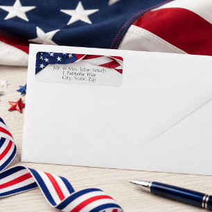 Classic American Flag Return Address
