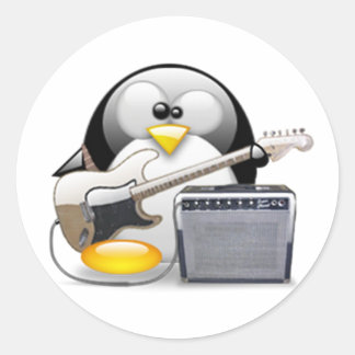 Classic American Guitar and Amplifier Tux Round Sticker