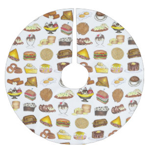 Classic American Lunch Counter Greasy Spoon Diner Brushed Polyester Tree Skirt
