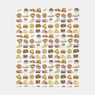 Classic American Lunch Counter Greasy Spoon Diner Fleece Blanket
