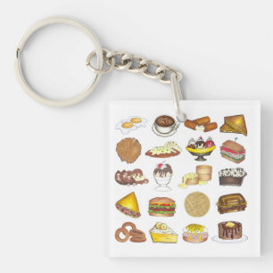 Classic American Lunch Counter Greasy Spoon Diner Keychain