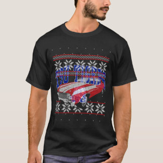 Classic American Muscle Car Guy Ugly Christmas Swe T-Shirt