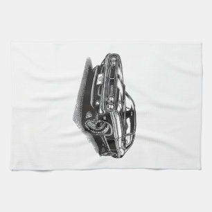 Classic American Muscle Car Retro Vintage 60s 70s Kitchen Towel