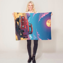 Classic American Pickup  Fleece Blanket