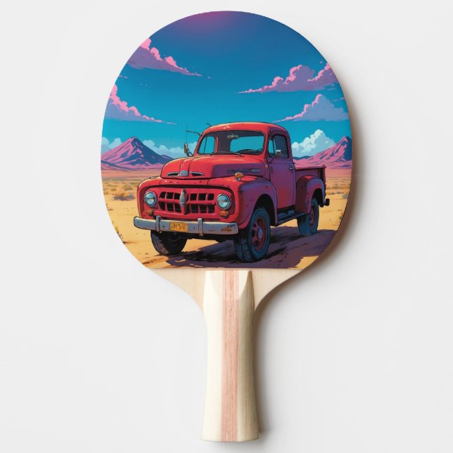 Classic American Pickup Ping Pong Paddle (Front)