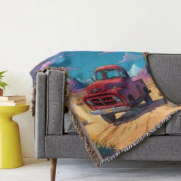 Classic American Pickup  Throw Blanket