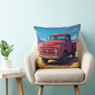 Classic American Pickup Throw Pillow