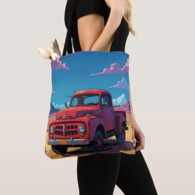Classic American Pickup Tote Bag (Tote Bag — 100% polyester, black laminated lining 100% cotton web hand. Made in the USA.

)
