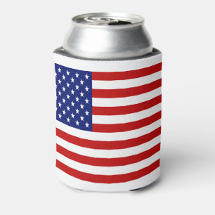 Classic and Cool American Flag Patriotic Can Cooler