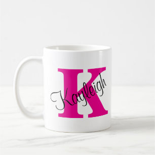 Classic and Elegant Personalized Initials Name  Coffee Mug